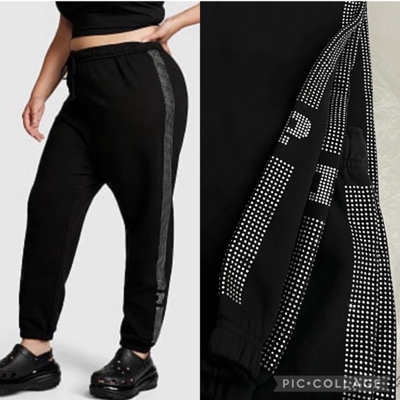 PINK Everyday Fleece High-Waist Gym Pants - Picture 1 of 1